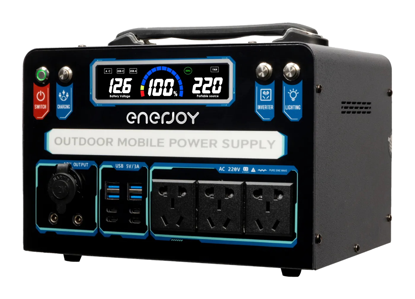 Trạm sạc ENERJOY 1100W ảnh thực tế 1