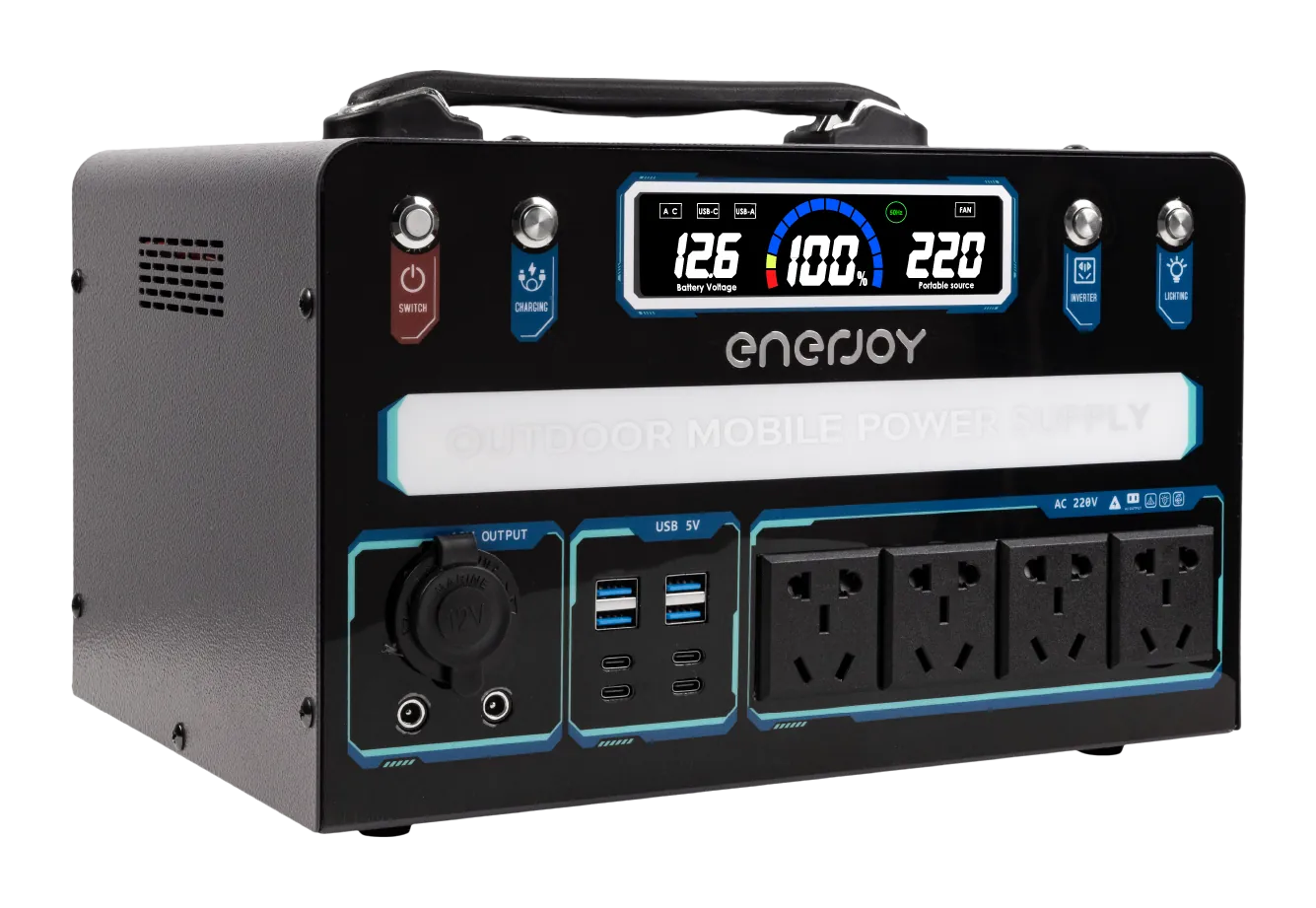 Trạm sạc ENERJOY 1600W ảnh thực tế 2