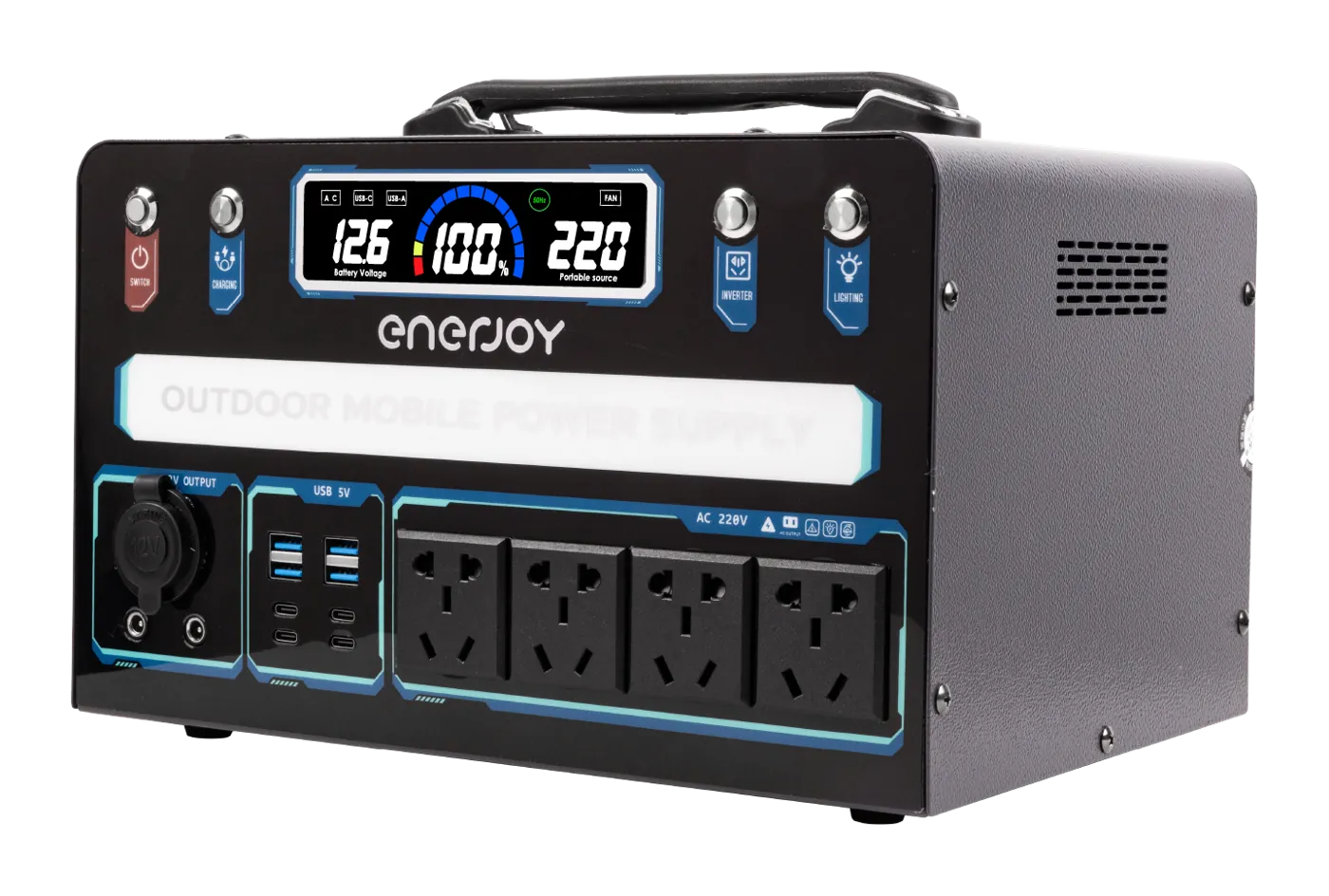Trạm sạc ENERJOY 1600W ảnh thực tế 1